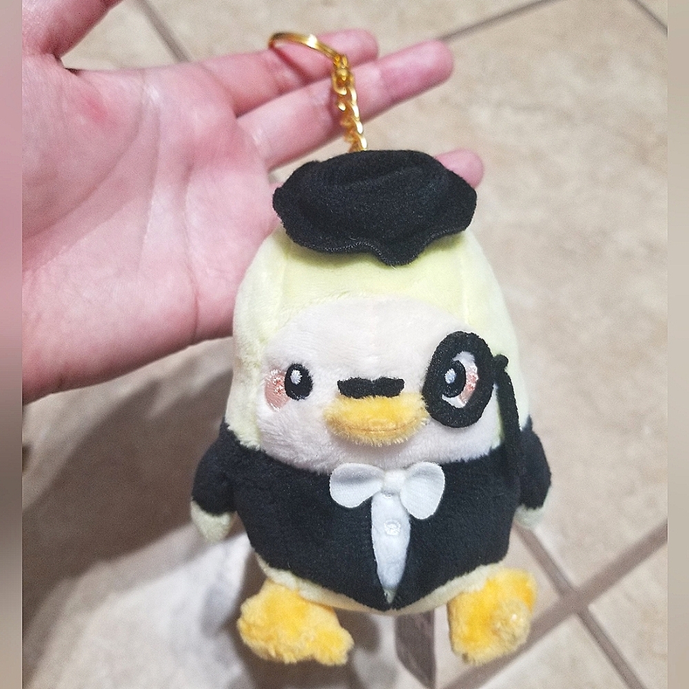 Honeymaru Fancy Banana Duck 4 Inch Keychain Plush